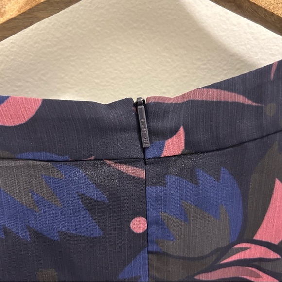 Ted Baker Stephanie Blouse 14 6 Navy Floral top shirt - Picture 7 of 13